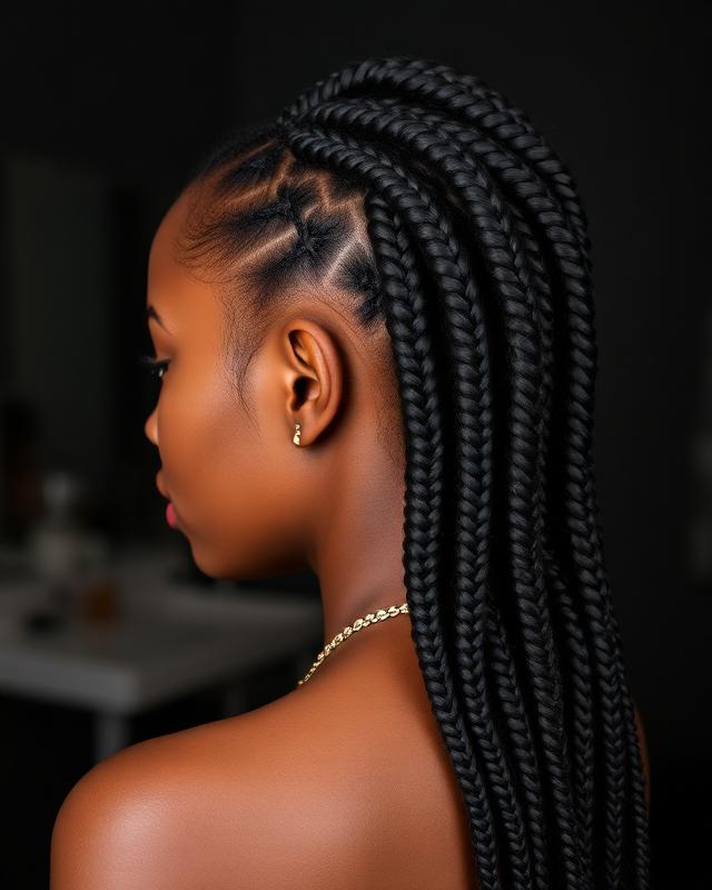 Cornrow braids hairstyle